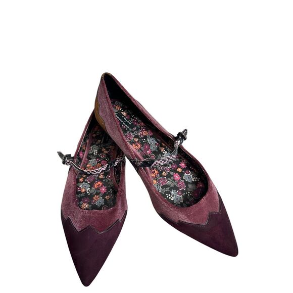 Coach Tabitha Simmons Harriette Velvet Colorblock Mary Jane Shoes Size 10 - Picture 3 of 14